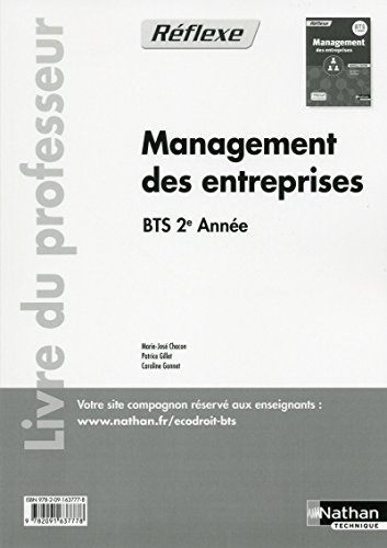 9782091637778: Management des entreprises BTS 2e anne Pochette Rflexe BTS Livre du professeur
