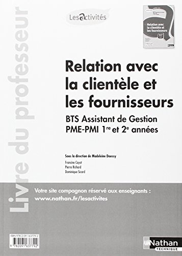 9782091637792: Activits 1 et 2 - BTS Assistant de gestion PME-PMI 1re et 2e annes Les Activits Professeur