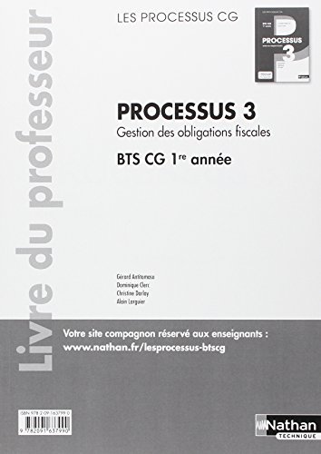 9782091637990: Processus 3 BTS CG 1re anne Professeur 2015