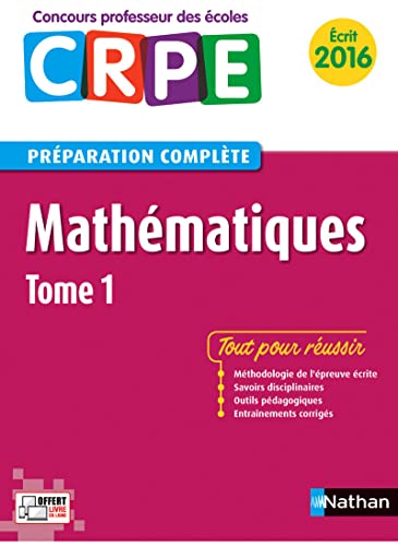 9782091639314: Mathmatiques - Tome 1 Prparation  l'preuve crite Concours Professeur des coles (1)