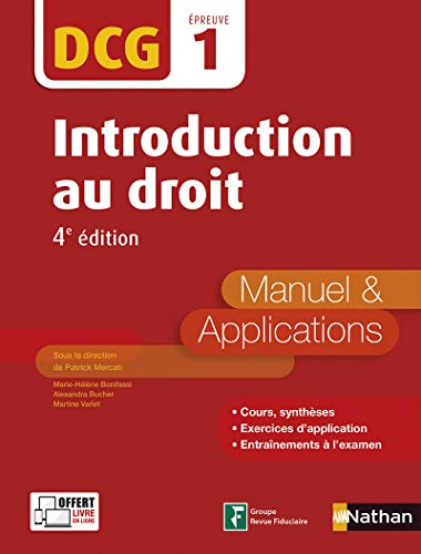 Stock image for Introduction au Droit - DCG 1 - Manuel et applications for sale by Ammareal
