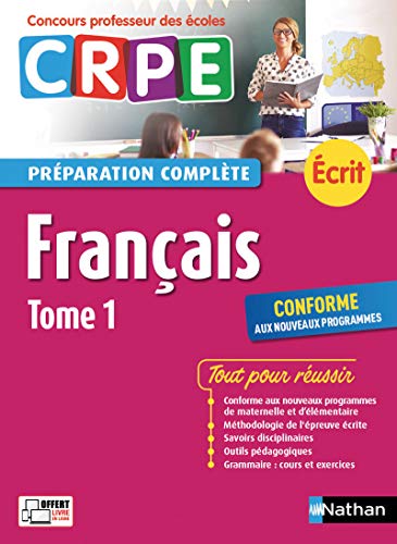 Stock image for Franais - Tome 1 - Ecrit 2018 - Prparation complte - CRPE for sale by Ammareal