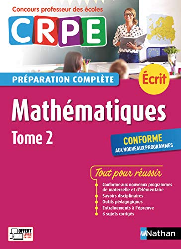 9782091649757: Mathmatiques - Tome 2 - Ecrit 2018 - Prparation complte - CRPE (02)