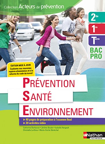 Stock image for Prvention Sant Environnement 2e/1re/Tle BAC PRO for sale by medimops