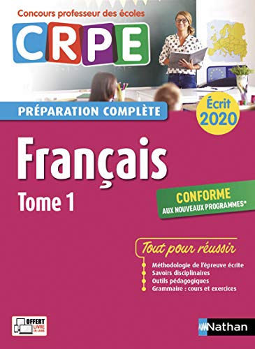 Beispielbild fr Franais - Tome 1 - Ecrit 2020 - Prparation complte - CRPE - 2020 zum Verkauf von Ammareal