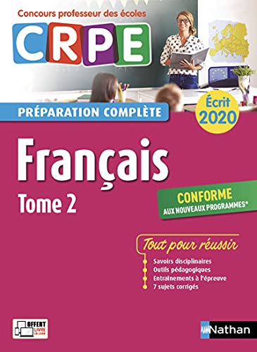 Stock image for Franais - Tome 2 - Ecrit 2020/2021 - Prparation complte - CRPE - 2020 (2) for sale by Ammareal