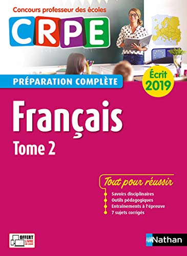 Stock image for Franais - Tome 2 - Ecrit 2019 - Prparation complte - CRPE for sale by Ammareal