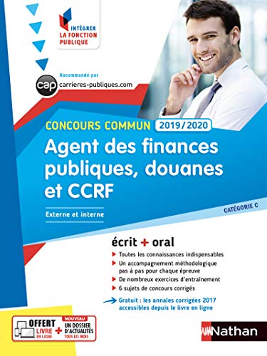 Imagen de archivo de Concours commun Agent des finances publiques, des douanes et CCRF 2020/2021 - Cat. C N29 IFP a la venta por Ammareal