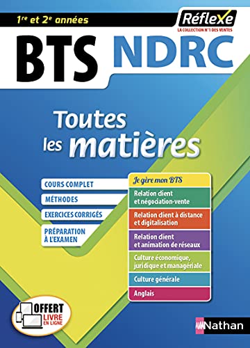 Imagen de archivo de BTS NDRC - Ngociation et Digitalisation de la relation client - Toutes les matires -1re et 2e anne (08) a la venta por medimops