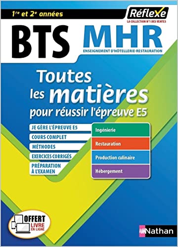 Stock image for BTS MHR - Management en Htellerie Restauration - 1re et 2e anne - Toutes les matires (19) for sale by medimops