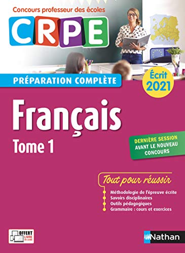 Stock image for Franais - Tome 1 - Prparation complte - Ecrit 2021 (CRPE) - 2020 (01) for sale by Ammareal