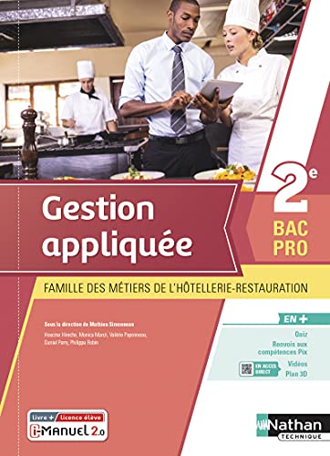 Beispielbild fr Gestion applique 2e Bac Pro MHR - Livre + licence lve - 2021 zum Verkauf von Gallix