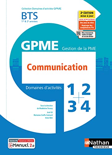 Stock image for Communication BTS Gestion de la PME 1re/2me annes (DOM ACT GPME) Livre + licence lve - 2021 for sale by Gallix
