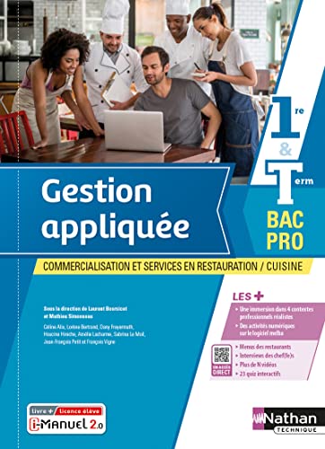 Stock image for Gestion applique 1re/Term Bac Pro Cuisine/CSR - Livre + Licence lve - 2022 for sale by Gallix