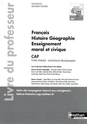 9782091676050: Francais Histoire Gographie EMC CAP: Livre du professeur