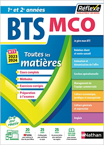 9782091676067: BTS MCO Management commercial oprationnel - BTS MCO 1 et 2 (Toutes les matires - Rflexe N 7)