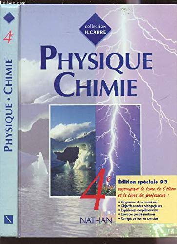 Stock image for Physique Chimie 4e for sale by Librairie Th  la page