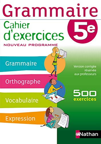 Stock image for Grammaire 5e : Cahier d'exercice for sale by medimops