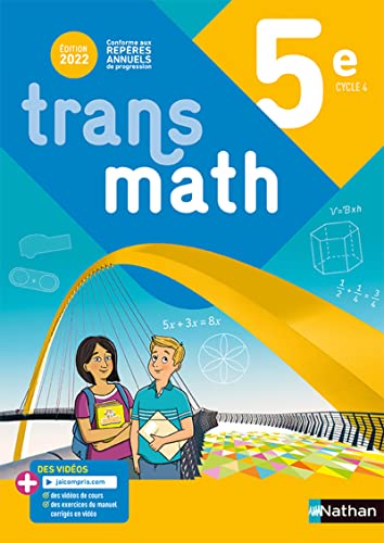 Beispielbild fr Transmath 5e - Manuel 2022 zum Verkauf von Gallix