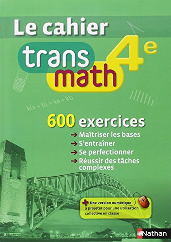 Stock image for Le Cahier Transmath 4e for sale by Ammareal