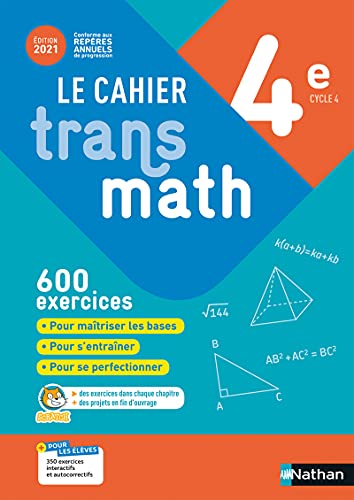 Stock image for Le Cahier Transmath 4e - Edition 2021 for sale by Ammareal