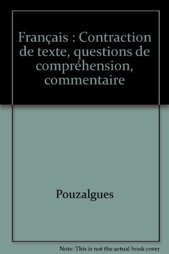9782091768878: Franais: Contraction de texte, questions de comprhension, commentaire