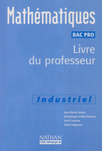 Stock image for MATHEMATIQUES BAC PRO INDUSTRIEL PROFESSEUR EDITOIN 2001 for sale by Ammareal
