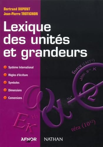 Stock image for Lexique des units et grandeurs for sale by Ammareal