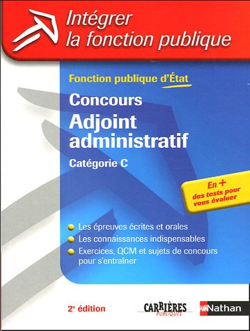 Beispielbild fr CONCOURS ADJOINT ADMIN CAT C zum Verkauf von Ammareal