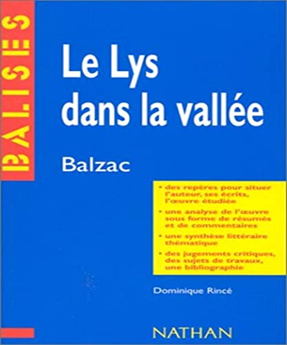 Imagen de archivo de Le Lys dans la valle, Honor de Balzac-- a la venta por medimops