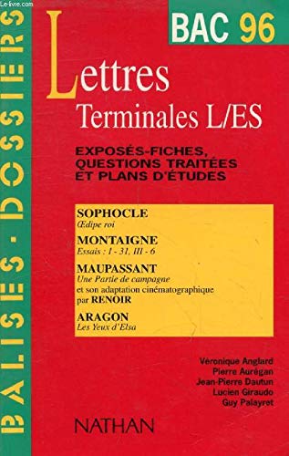 9782091807836: Sophocle, "Oedipe roi": Lettres terminales L, ES, bac 96..