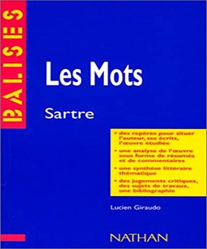 Beispielbild fr MOTS DE SARTRE (Balises) zum Verkauf von HALCYON BOOKS