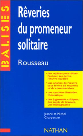 Beispielbild fr Rveries du promeneur solitaire, Rousseau zum Verkauf von medimops