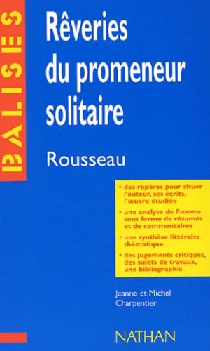 Imagen de archivo de Rveries du promeneur solitaire, Rousseau a la venta por medimops