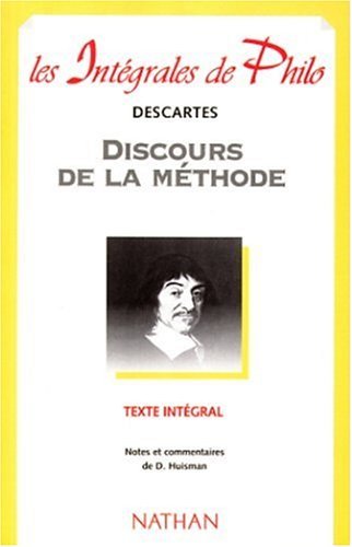 Beispielbild fr Intgrale philo n3 discours de la methode texte intgral zum Verkauf von medimops