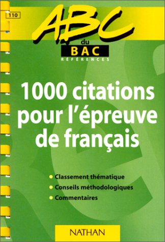 Beispielbild fr 1000 citations pour l'preuve de franais zum Verkauf von medimops