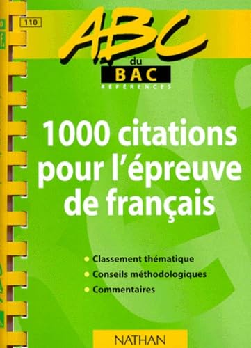 Stock image for 1000 citations pour l'preuve de franais for sale by medimops