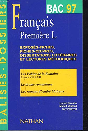 9782091813158: Francais Premieres L. Bac 97