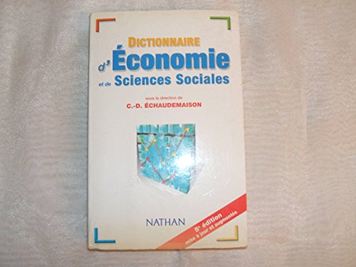 9782091821122: Dictionnaire d'Economie et de Sciences Sociales. 5me dition