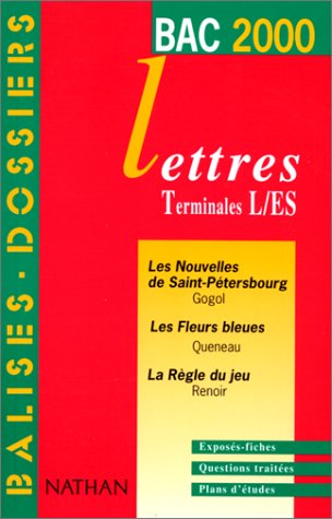 Stock image for Franais, terminales L, ES. Les oeuvres du programme du BAC 2000 for sale by Ammareal