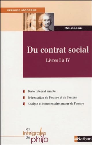 Beispielbild fr Du contrat social : Livres I  IV zum Verkauf von Ammareal