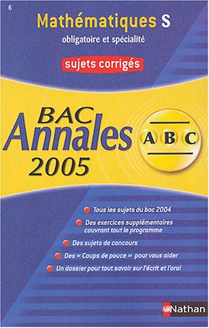 Beispielbild fr Mathmatiques Bac S: Sujets corrigs zum Verkauf von Ammareal