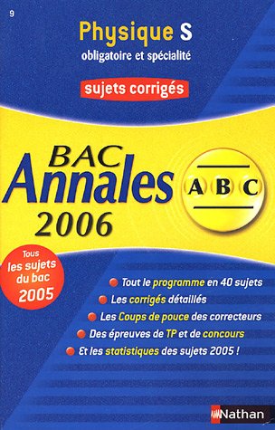 Beispielbild fr Physique S obligatoire et spcialit : Annales Bac sujets et corrig zum Verkauf von Ammareal