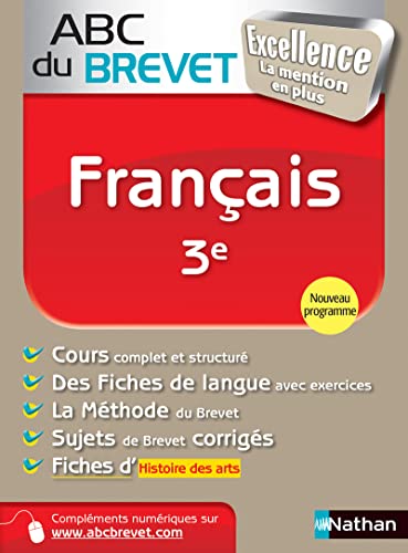 Stock image for ABC du BREVET Excellence Franais 3e for sale by Ammareal