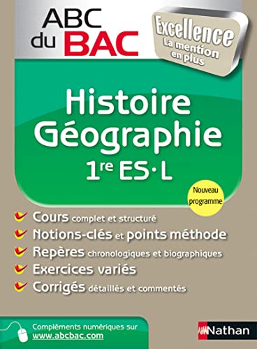 Stock image for ABC du BAC Excellence Histoire - Gographie 1re ES.L for sale by Ammareal