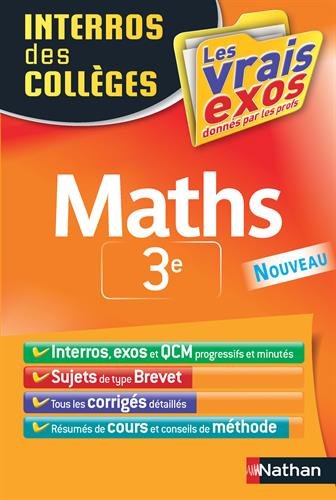 Stock image for Interros des Collges Maths 3e for sale by Ammareal