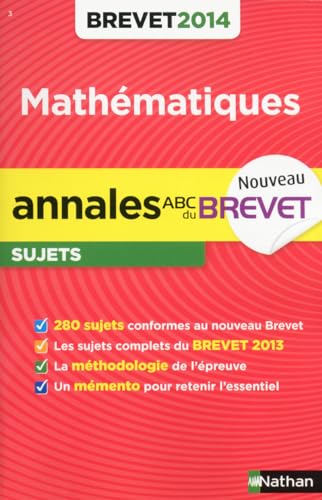 Beispielbild fr ANNALES BREVET 2014 MATHS NON zum Verkauf von Ammareal