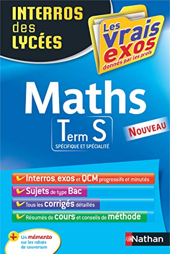 Beispielbild fr Interros des lyc es maths terminale S - Sp cifique et sp cialit zum Verkauf von WorldofBooks