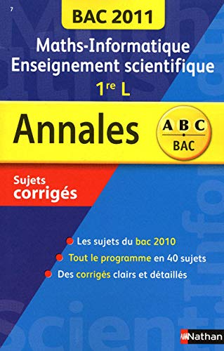 Stock image for Maths-Informatique Enseignement scientifique 1re : Sujets corrigs for sale by Librairie Th  la page