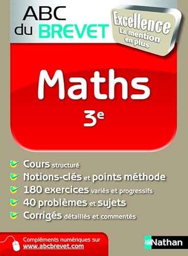 Stock image for ABC BREVET EXCELLENCE MATHS 3E for sale by HPB-Red